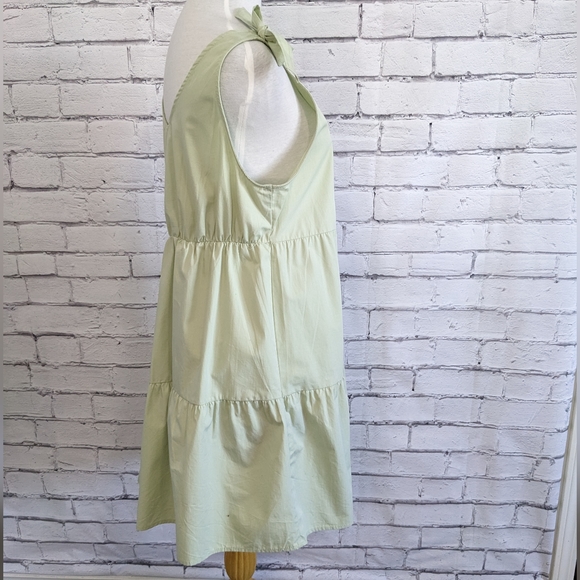 RETROD Sleeveless 100% Cotton Baby doll Mini Poplin Bow Dress - Picture 4 of 12